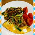 エル母's cooksnap of when they made ひき肉入りニラ卵.