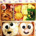 Naaana☆'s cooksnap of when they made キャラ弁*おにぎりdeエルモ.