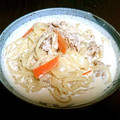 meru914's cooksnap of when they made つるとんたん風クリームおうどん.