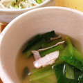 mantacarp's cooksnap of when they made 小松菜とハムのしょうがスープ.