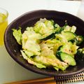 かほみんん's cooksnap of when they made 簡単☆レタスきゅうりツナのマヨポンサラダ.