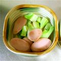 いちご宇治金時's cooksnap of when they made ブロッコリーの茎と魚肉ソーセージの炒め物.