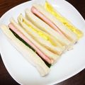 アプリコット♡'s cooksnap of when they made ハム・きゅうり＆卵・レタスのサンドイッチ.
