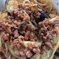 おーちゃんmam's cooksnap of when they made 挽肉とナスのパスタ.
