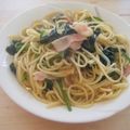 Haruzora's cooksnap of when they made ベーコンとほうれん草のパスタ.