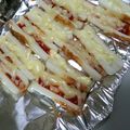抹茶もつこ's cooksnap of when they made お弁当に♪ちくわの２色チーズ焼き.