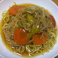 JunpJump's cooksnap of when they made もやしと青ねぎのあんかけ焼きそば.