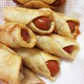 pesdaisuki's cooksnap of when they made 餃子の皮が余ったら♡パリパリウインナー.