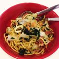 haruballet's cooksnap of when they made シーフード入りパスタ.