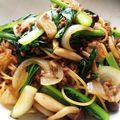 サクタロー's cooksnap of when they made 超簡単❤小松菜とそぼろの和風パスタ.