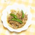 かふぇmomo's cooksnap of when they made 牛肉とスナップエンドウの炒め物.