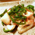 kazu3838's cooksnap of when they made ピーマンとちくわのピリ辛ゴマ炒め♪.