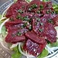 パンダ８２３'s cooksnap of when they made 馬刺しの生姜カルパッチョ.