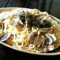tn_dan111's cooksnap of when they made アサリの酒蒸しの後はうまうま簡単パスタ。.