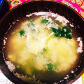 ドリスキ's cooksnap of when they made 簡単ふわふわ卵と三つ葉のお吸い物♡♡.