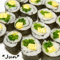 ＪＵＮちゃン's cooksnap of when they made 菜の花の巻き寿司.