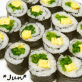 ＪＵＮちゃン's cooksnap of when they made 菜の花の巻き寿司.