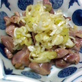 クキカラメ's cooksnap of when they made 砂肝炒めのねぎ塩がけ.