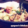 ＊ぁゃぱん＊'s cooksnap of when they made 柚子胡椒✿オクラ納豆のあったかうどん.