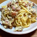 キョッポ's cooksnap of when they made カルボナーラ.