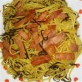 ＊｡ﾟちぃちぃ｡ﾟ＊'s cooksnap of when they made ベーコンと塩昆布のアーリオオーリオパスタ.