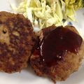 まみぺこママ's cooksnap of when they made 手作りソースの簡単＆適当ハンバーグ☆.