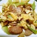 チョイコ's cooksnap of when they made ブロッコリーとウインナーの卵とじ.