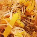 tiare＊'s cooksnap of when they made パクパクいける！たくあん入りもやし炒め.