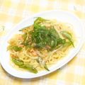 かふぇmomo's cooksnap of when they made 簡単！鮭と青じそのスパゲッティ.