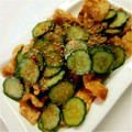 RikA96's cooksnap of when they made きゅうりと薄揚げの和え物.