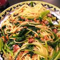 meguminato's cooksnap of when they made 納豆ベーコンほうれん草和風バターサラスパ.