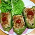 まろんまろん３'s cooksnap of when they made 豆腐入り☆ピーマンの肉詰め.