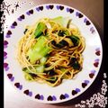 K0A9O0R8U♪'s cooksnap of when they made すぐ出来る！チンゲンサイの和風パスタ.