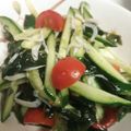 シノミー's cooksnap of when they made しらす、ワカメ、きゅうり、のサラダ.