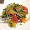 shio＊ri's cooksnap of when they made 水菜とはっさくの春色サラダ.
