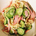 Sacco2121's cooksnap of when they made 新たまねぎと胡瓜とハムのゴママヨサラダ☆.