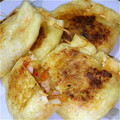 mamajiro's cooksnap of when they made あと一品。油揚げと納豆のキムチーズ焼き.