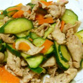 riea1130's cooksnap of when they made 簡単！麺つゆで豚肉ときゅうりの炒めもの.