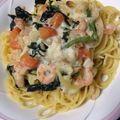 メリノ種's cooksnap of when they made 鮭とほうれん草のクリームパスタ♡.