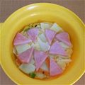 ムカリ's cooksnap of when they made シリコンスチーマーでパパさんオムレツ.