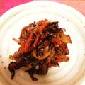 あかそら's cooksnap of when they made 簡単❁大根の皮・キャベツの芯・人参金平❁.