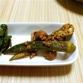 しじみごはん's cooksnap of when they made あと一品に！オクラのマスタード炒め.