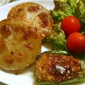 きっとcat's cooksnap of when they made 照り焼き♪レンコンの肉詰め☆.