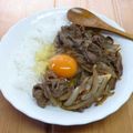 かおpon's cooksnap of when they made 牛肉薄切り焼き　自家製宮のたれ風使用☆.