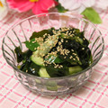 ぽっぽぺぺ's cooksnap of when they made ★胡瓜とワカメの箸休め★.