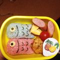 てゆは's cooksnap of when they made キャラ弁　子供の日に　こいのぼり♪.