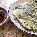romanon's cooksnap of when they made 水菜サラダの残りでカリッもち簡単チヂミ♪.