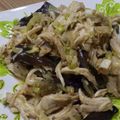 サラビン's cooksnap of when they made 茄子と鶏胸肉のザーサイ和え.