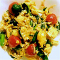 ぬのぴー's cooksnap of when they made プチトマトとニラ☆えのき茸の卵炒め.