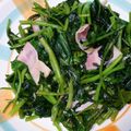 抹茶もつこ's cooksnap of when they made ほうれん草ベーコン炒め.